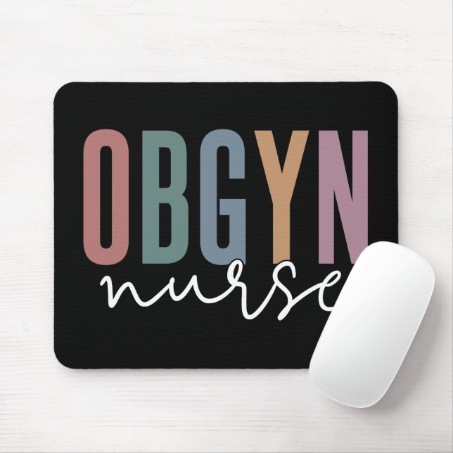 OBGYN Nurse | Obstetrics And Gynecology Nurse Mousepad (Mit Mouse)