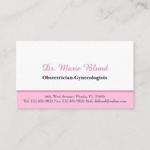 OBGYN Obstetrician Gynecologen Arzt Visitenkarte