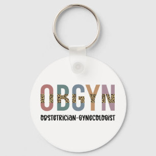 OBGYN Obstetriker Gynäkologe Leopard Print Schlüsselanhänger