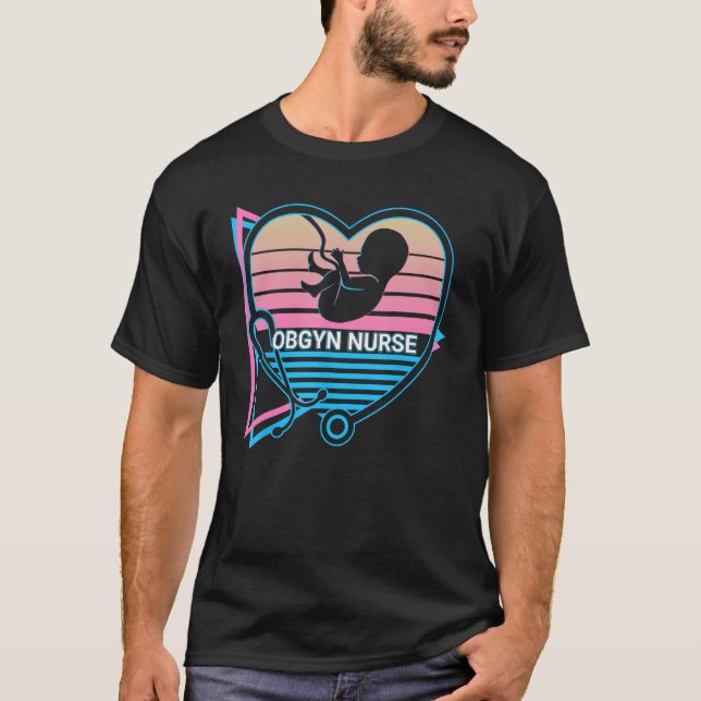 Obgyn Retro OBGYN Nurse T-Shirt (Vorderseite)