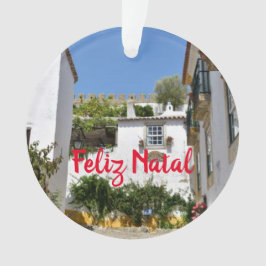 Obidos, Portugal Panorama Weihnachtsschmuck Ornament