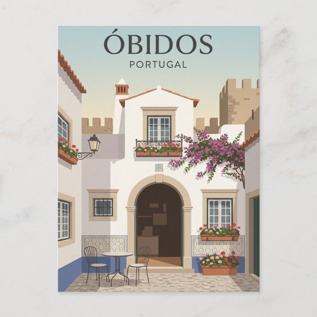 Obidos Portugal Postkarte (Vorderseite)
