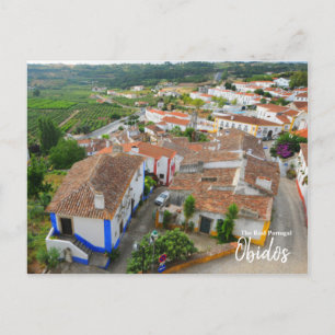 Obidos Village - das echte Portugal Postkarte