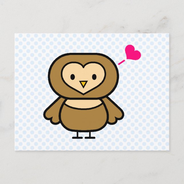 Obie Owl Postkarte (Vorderseite)