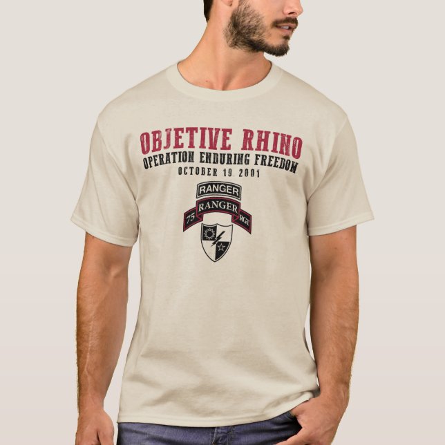 Objective Rhino: Operation Enduring Freedom 2001 T-Shirt (Vorderseite)