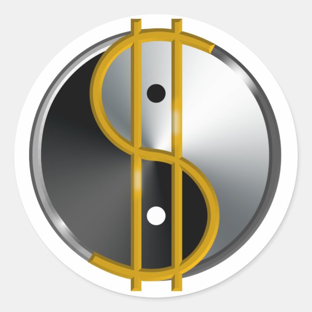 Objectivist Yin/Yang Aufkleber (Vorderseite)