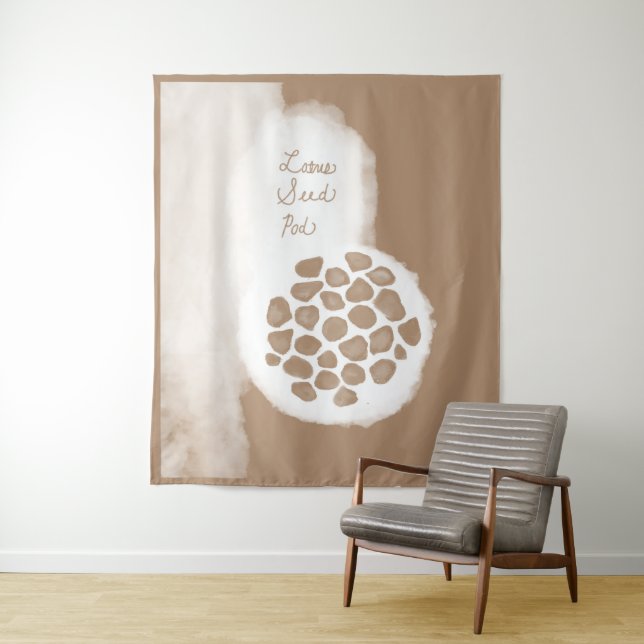 objet_11_lotus seed pod L_size tapestry Wandteppich (Beispiel)
