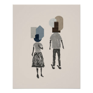 objet_16_eine Frau, ein Mann_1 Hochglanzposter Poster