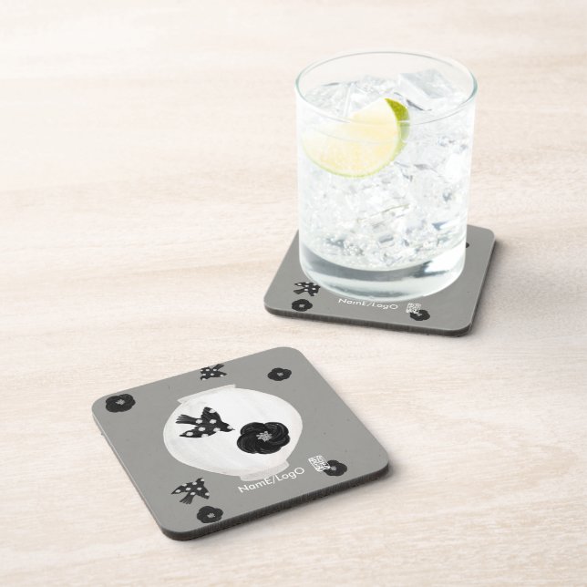 objet_22_camellia,bird and pottery hard plastic getränkeuntersetzer (Rechte Seite)