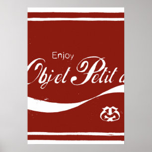Objet Petit a Holzschnitt, Genießen, Rot Poster