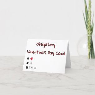 Obligatorische Valentintagskarte Feiertagskarte