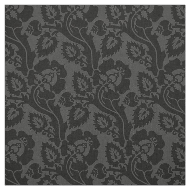 Oblique Floral, Anthrazit Stoff (Muster)
