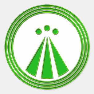 OBOD Symbol-Neon-Grün Runder Aufkleber