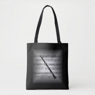 Oboe ~ 3-D Sheet Music ~ Pillow Grau/Black ~