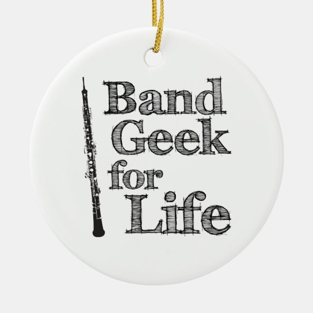 Oboe Band Geek Keramik Ornament (Vorne)