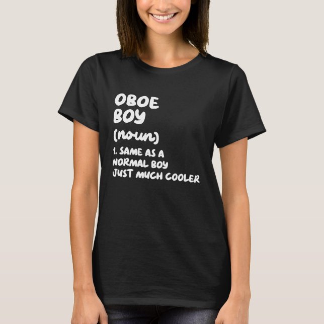 Oboe Boy Definition Musiker T-Shirt (Vorderseite)