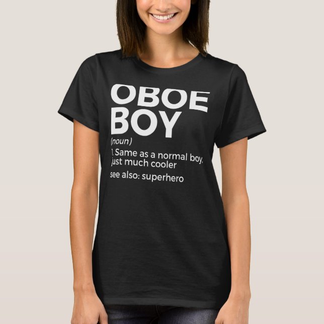 Oboe Boy Definition Oboe Player 1 T-Shirt (Vorderseite)