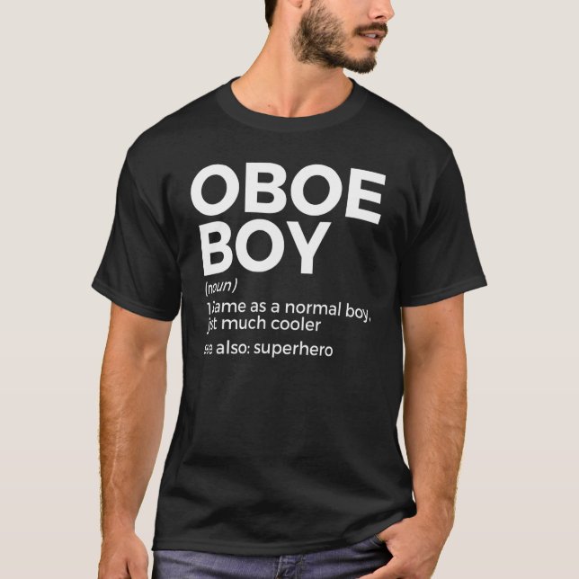 Oboe Boy Definition Oboe Player 1 T-Shirt (Vorderseite)