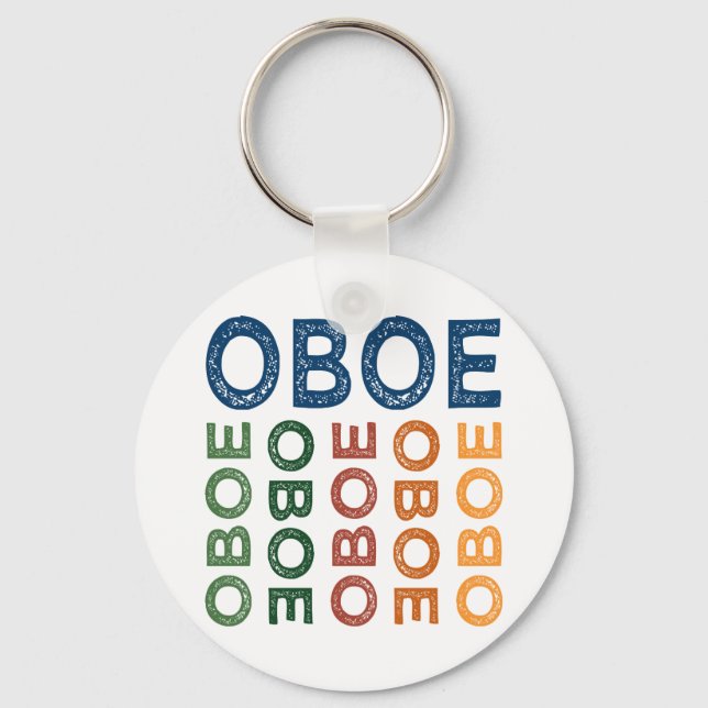Oboe Colorful Schlüsselanhänger (Vorderseite)