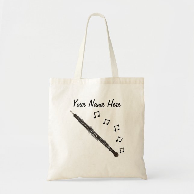 Oboe Custom Tote Bag Oboist Woodwind Musikergesche Tragetasche (Vorne)