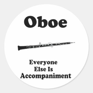 Oboe Geschenk Runder Aufkleber