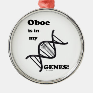 Oboe in meinen Genen Silbernes Ornament