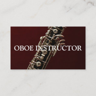 OBOE INSTRUCTOR Musiker Lehrerin Visitenkarte