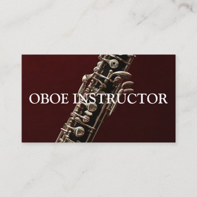 OBOE INSTRUCTOR Musiker Lehrerin Visitenkarte (Vorderseite)