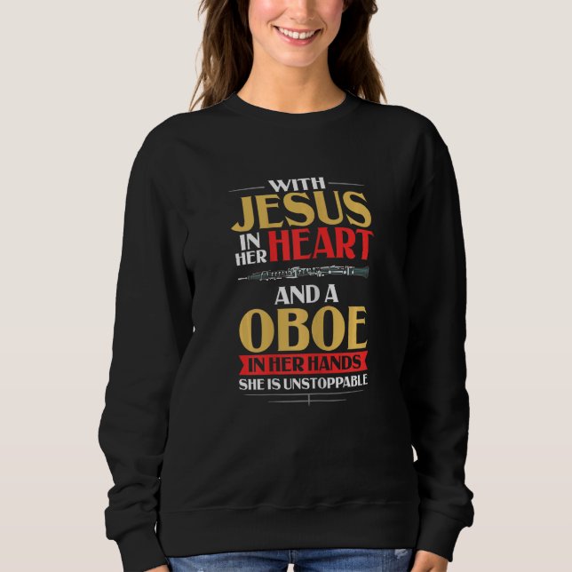 Oboe Instrument Music Player Lehrgang Obois Sweatshirt (Vorderseite)
