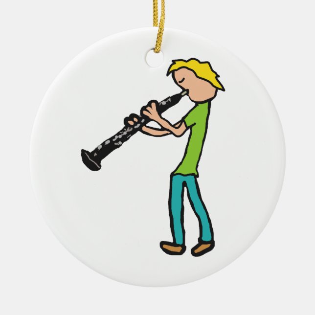 Oboe Keramik Ornament (Vorne)