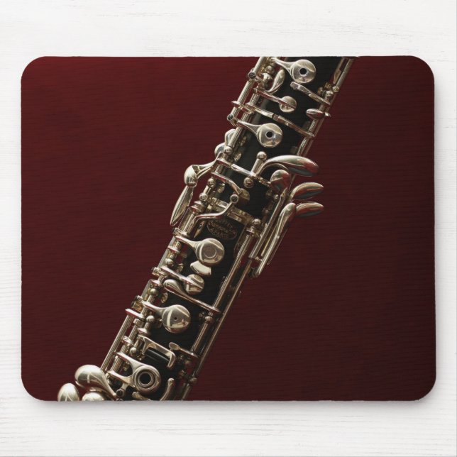 Oboe klassisches Musikholz-Instrument Mousepad (Vorne)