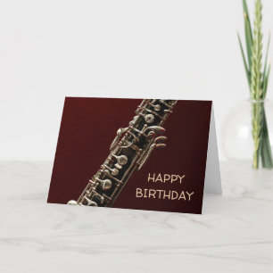 Oboe-klassisches Musikinstrument Geburtstag Karte