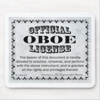 Oboe-Lizenz Mousepad