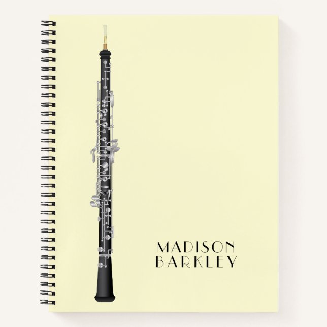 Oboe Musician Music Teacher Notizbuch (Vorderseite)
