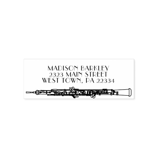 Oboe Musician Music Teacher Permastempel (Design)