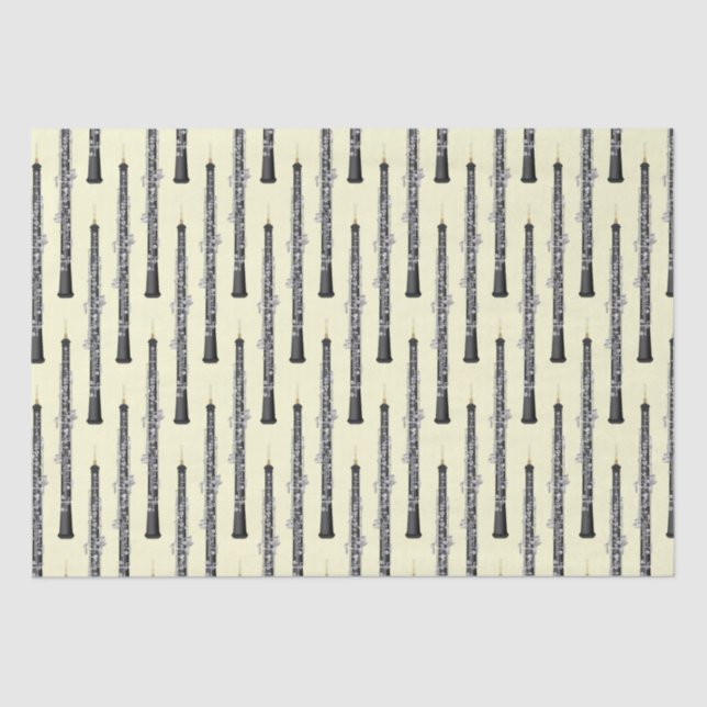 Oboe Musician Music Teacher Seidenpapier (Vorderseite)