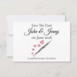 Oboe Musician Wedding speichern das Datum