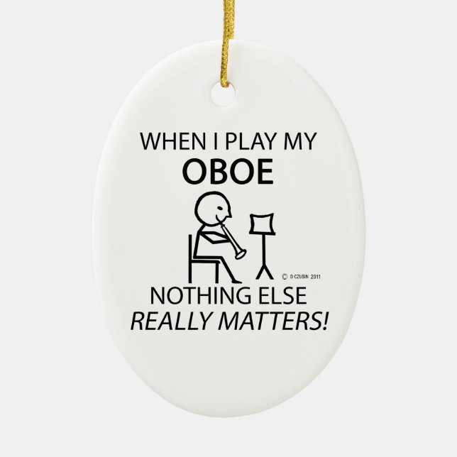 Oboe Nothing Matters Keramikornament (Vorne)