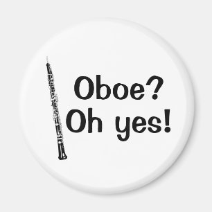 Oboe oh ja Musik-Instrument Magnet