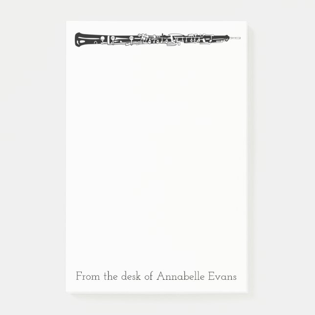 Oboe personalisieren post-it klebezettel (Vorderseite)