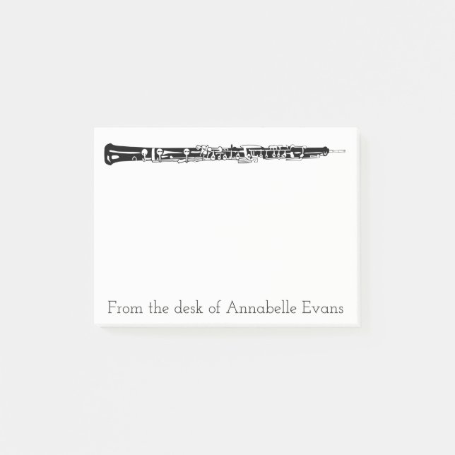 Oboe personalisieren post-it klebezettel (Vorderseite)