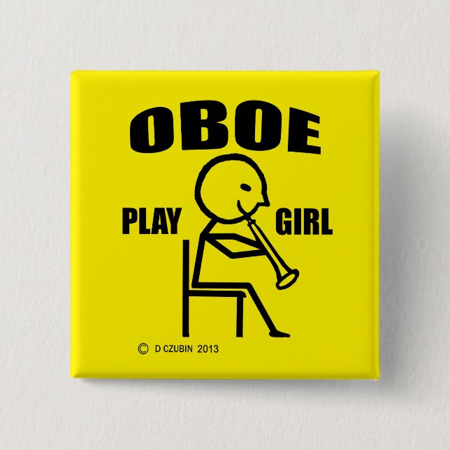 Oboe Play Girl Button (Vorderseite)