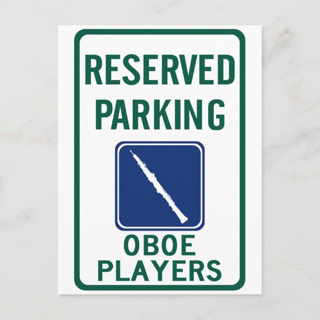 Oboe Players Parken Postkarte (Vorderseite)