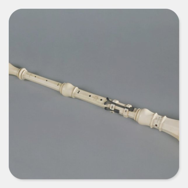 Oboe Quadratischer Aufkleber (Vorderseite)