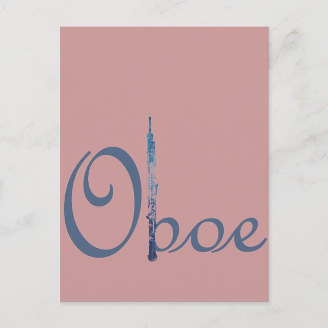 Oboe Script Postkarte (Vorderseite)