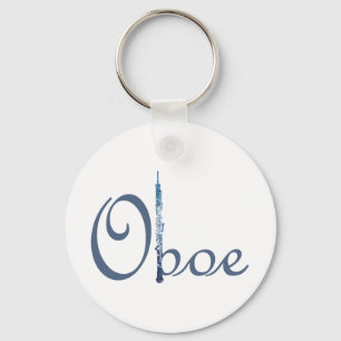 Oboe Script Schlüsselanhänger