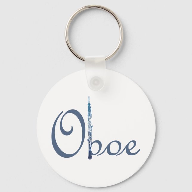 Oboe Script Schlüsselanhänger (Vorderseite)
