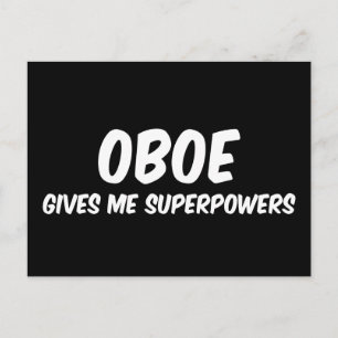 Oboe Superpower Funny Superhero Musik Postkarte