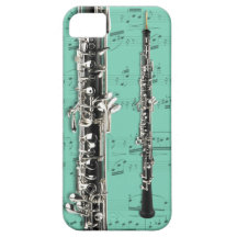 Oboe u. Notenentelefonkasten. Auswahlfarbe