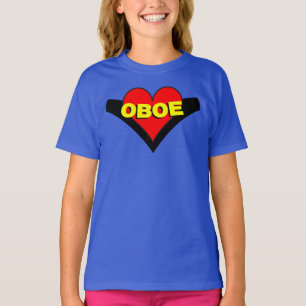Oboe über Herz T-Shirt